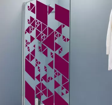 Duschkabinen Folie Polygonale Duschwand - TenStickers