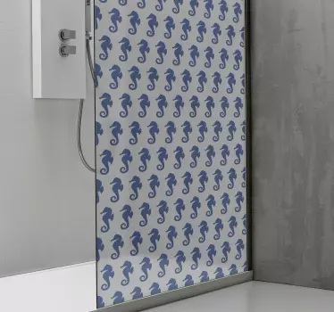 Duschkabinen Folie Seepferdchen - TenStickers