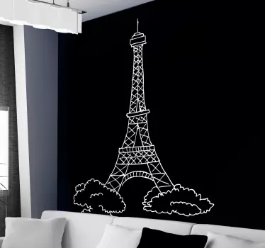 Eiffelturm Comic Sticker - TenStickers
