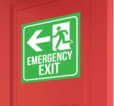 Emergency Exit Aufkleber - TenStickers