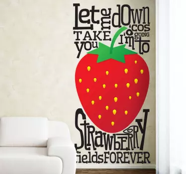 Erdbeere Sticker - TenStickers