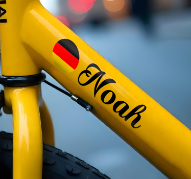 Fahrrad Aufkleber benutzerdefinierte flagge und name - TenStickers