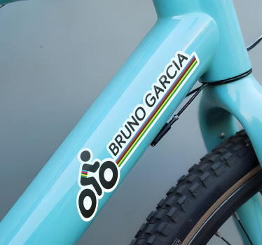 Fahrrad Aufkleber farben und name des weltmeisters - TenStickers