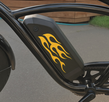 Fahrrad aufkleber feuerflammen design - TenStickers