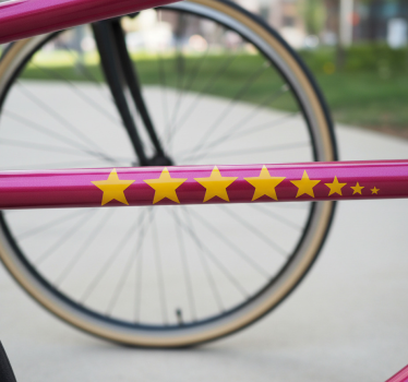 Fahrrad aufkleber goldener sternenstrahl - TenStickers