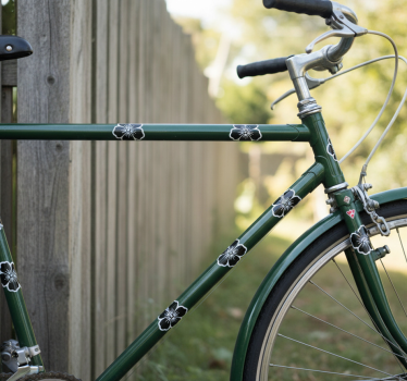 Fahrrad aufkleber hibiskusblumen set - TenStickers