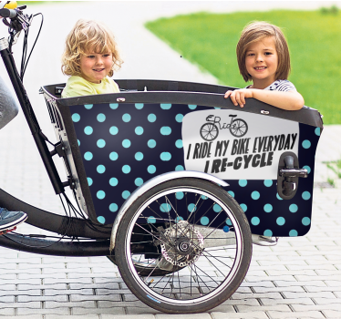 Fahrrad aufkleber ich fahre jeden tag fahrrad - TenStickers
