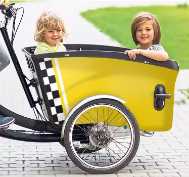 Fahrrad aufkleber im gelbes taxi design - TenStickers