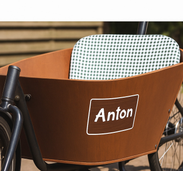 Fahrrad aufkleber in dunkler holzoptik - TenStickers