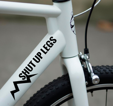 Fahrrad Aufkleber lustiger Text mit Berg - TenStickers
