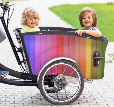Fahrrad aufkleber mit lebhaftem streifenmotiv - TenStickers