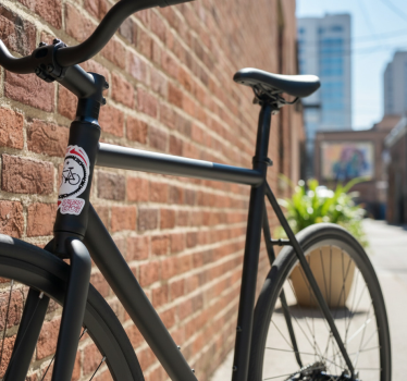 Fahrrad aufkleber mit let's go musterdekal - TenStickers