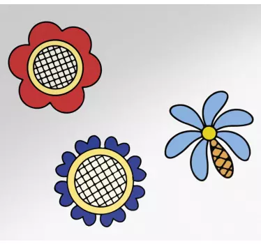 Fahrrad aufkleber mit verspielten blumenmotiven - TenStickers