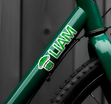 Fahrrad Aufkleber personalisiertes grünes radtrikot - TenStickers