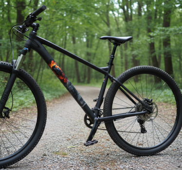 Fahrrad aufkleber raven feuer wrap - TenStickers