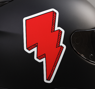 Fahrrad aufkleber rote blitzsymbole - TenStickers