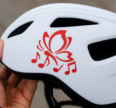 Fahrrad Aufkleber schmetterlingsmusiknoten - TenStickers
