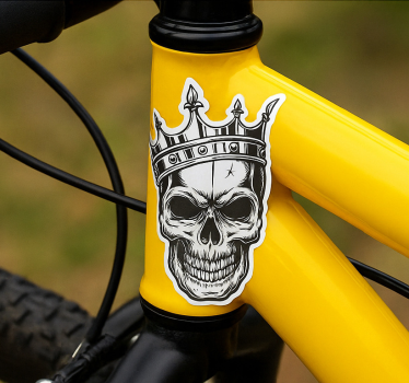 Fahrrad Aufkleber schwarz-weißer schädel - TenStickers