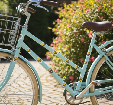 Fahrrad aufkleber set süße honigbienen - TenStickers