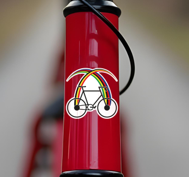 Fahrrad Aufkleber Streifen- und Fahrraddesign - TenStickers