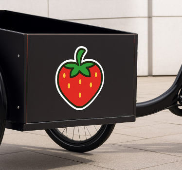 Fahrrad aufkleber süße kirsche erdbeere - TenStickers