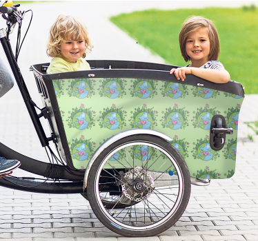 Fahrrad Aufkleber verspieltes vogelthema - TenStickers