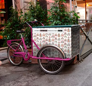 Fahrrad aufkleber wenn du regenbogen willst regen - TenStickers