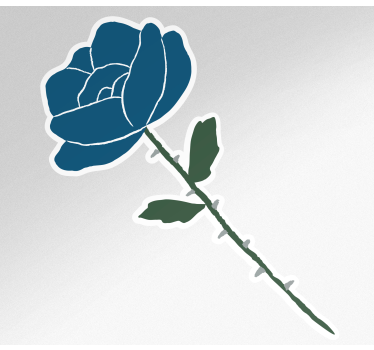 Fahrrad aufkleber zarte blaue rose - TenStickers