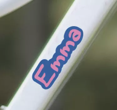 Namesaufkleber Fahrrad Blockname - TenStickers