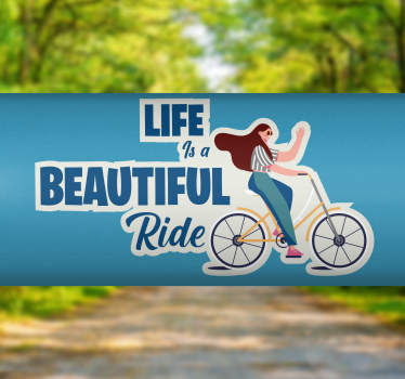 Fahrrad Sticker Das leben ist eine schöne fahrt - TenStickers