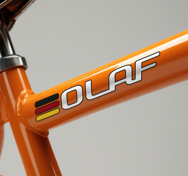 Deutsche Flagge mit Namen Fahrrad Aufkleber - TenStickers