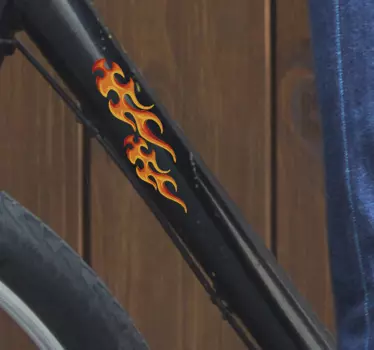 Feuer Flammen Fahrrad Aufkleber - TenStickers