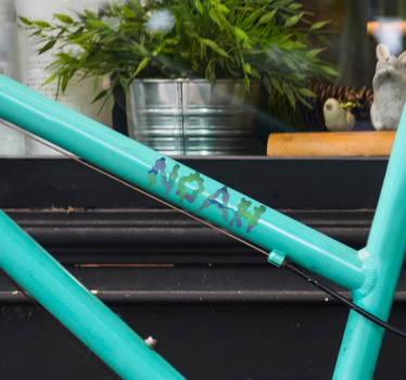 Namesaufkleber Fahrrad Geschmolzener personalisieren - TenStickers
