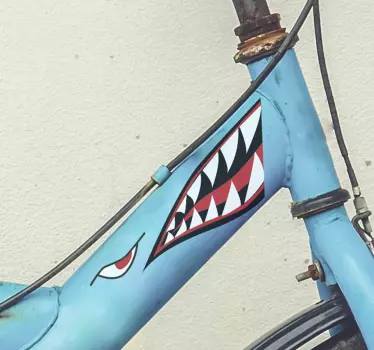 Hai Zähne Fahrrad Aufkleber - TenStickers