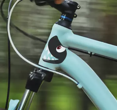 Haifischgesicht Fahrrad Aufkleber - TenStickers