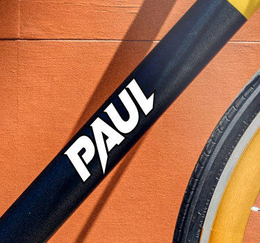 Name mit mordernem Schriftzug Fahrrad Aufkleber - TenStickers