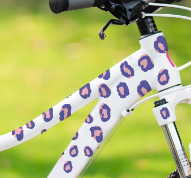 Fahrrad Aufkleber Rahmen rosa Leopard - TenStickers