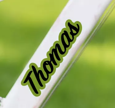 Fahrrad Aufkleber mit Namen Kursivschrift - TenStickers