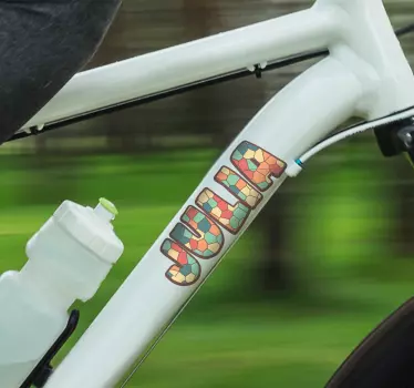 Fahrrad Aufkleber bunter Name - TenStickers