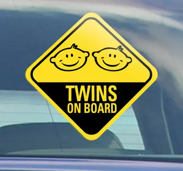 Twins on Board Baby on Board Aufkleber - TenStickers