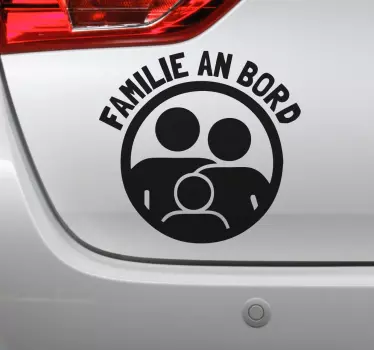 Autosticker Familie an Bord - TenStickers