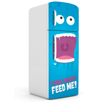 Feed Me Monster Kühlschrank Folie - TenStickers