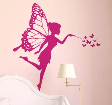 Wandtattoo Kinderzimmer Feen Silhouette - TenStickers