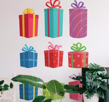 Weihnachtssticker für lebendige geschenkverpackungen - TenStickers