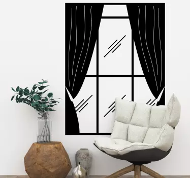 Wandtattoo schwarzes Fenster klassisch - TenStickers