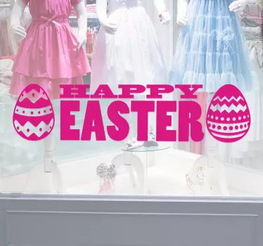 Fenster Sticker Frohe ostern Fenster Aufkleber - TenStickers