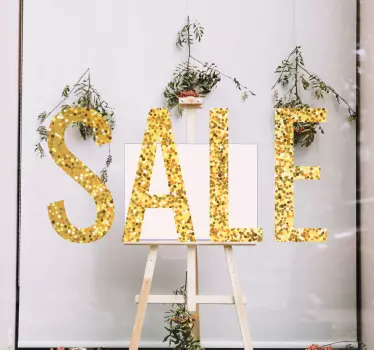Fenster Sticker Gold glitter verkauf - TenStickers