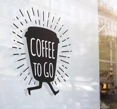 Schaufensteraufkleber Coffee to go - TenStickers