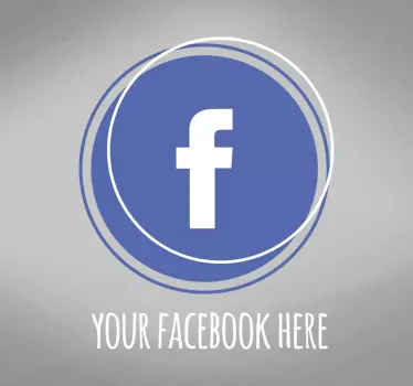 Fenster Sticker Personalisierter kreis facebook - TenStickers