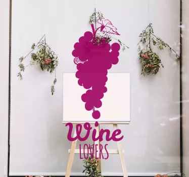 Fenster Sticker Weinliebhaber - TenStickers